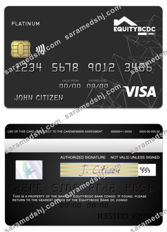 Congo EquityBCDC bank Visa Debit Platinum card